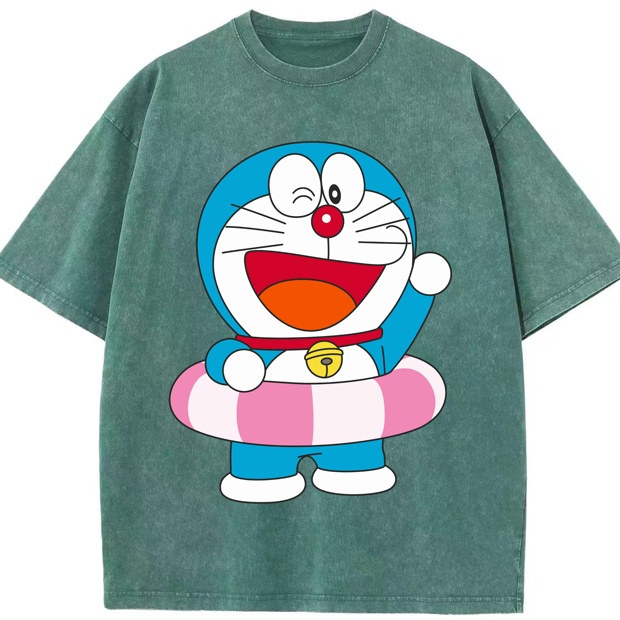 （画像用） ドラえもん Doraemon 綿100% ヴィンテージ風 半袖Tシャツ（フロントプリント）